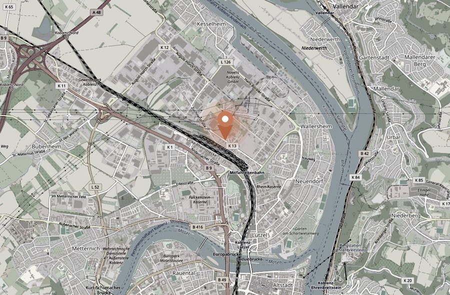 Karte: Standort Kesselheimer Weg 59–61, 56070 Koblenz